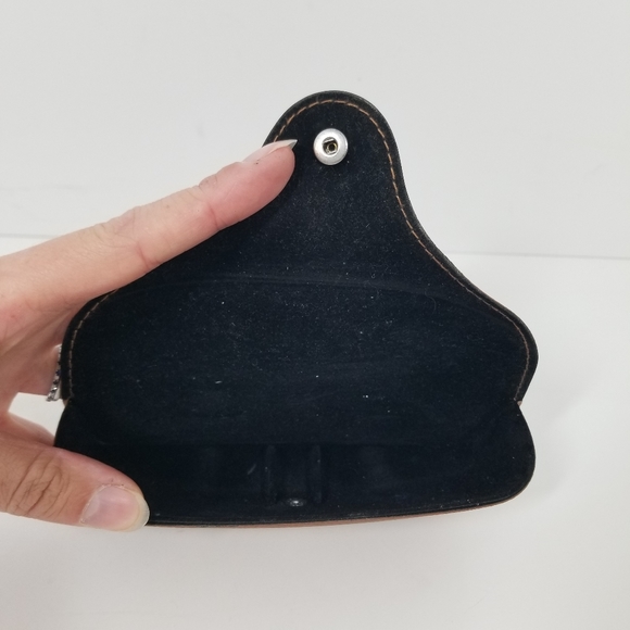 Ray Ban Brown Leather Semi Hard Shell Glasses Case Only - Picture 3 of 4